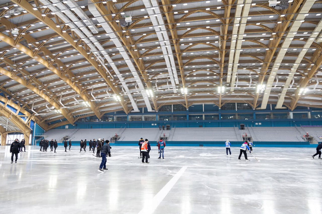 строительство ледовой арены